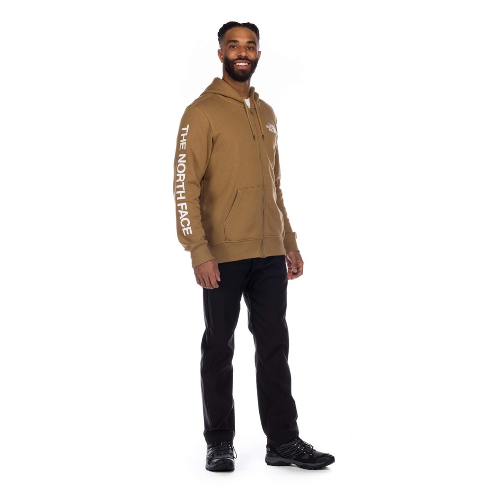 EUC The North Face Mens 80/20 Half Dome Full Zip Brown Tan Sweatshirt Size XL